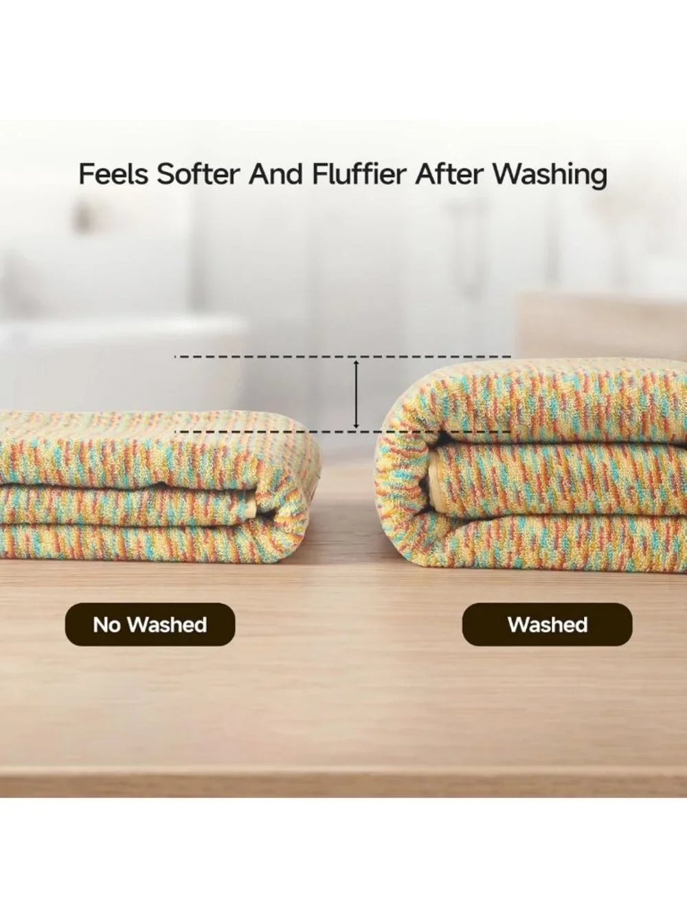 8-Piece Yellow Towel Set - 2 Bath Towels, 2 Hand Towels, 4 Washcloths, Soft